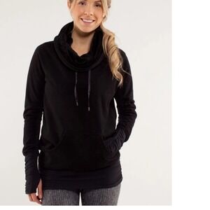Lululemon Don't  Hurry‎ be Happy Pullover Black Fleece W32285 Microfleece Rulu 8